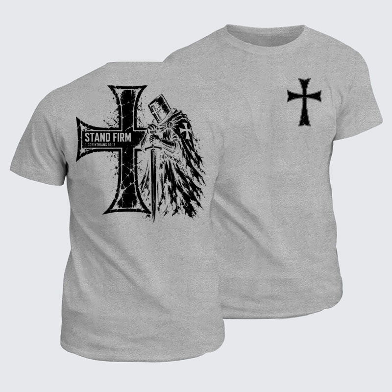 Classic Cotton Tees - Stand Firm – 1 Corinthians 16:13 Christian Knight