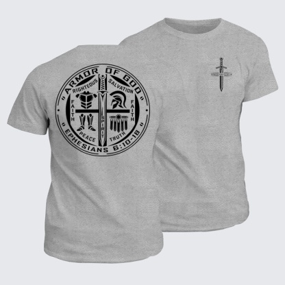Classic Cotton Tee - Armor of God – Ephesians 6:10–18 Christian Warrior