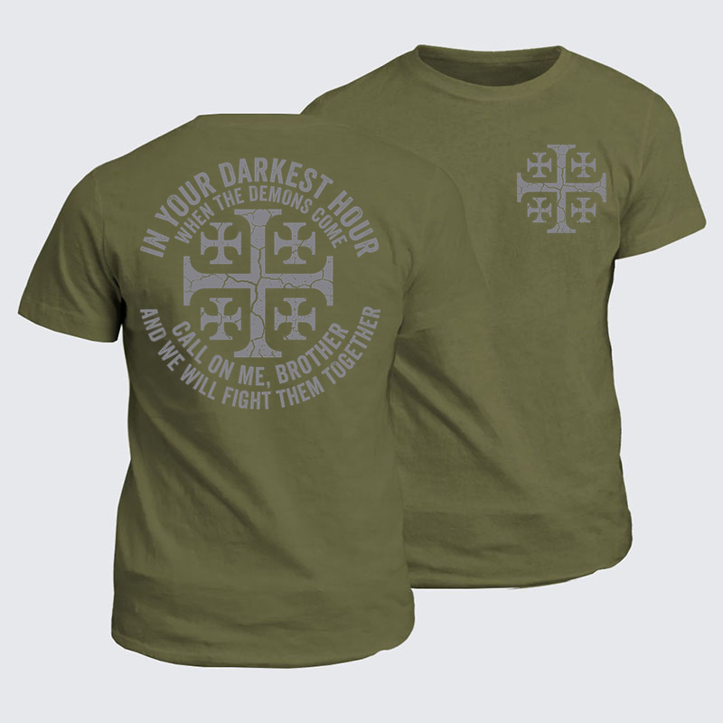 Classic Cotton Tees -Call On Me Brother – Knights of Faith