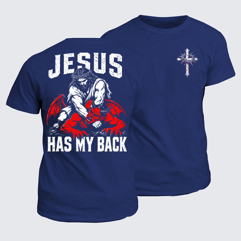 Classic Cotton Tees - Jesus Has My Back