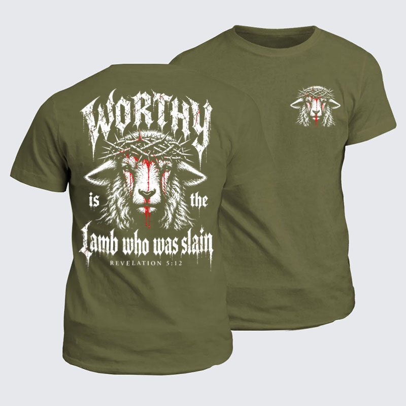 Classic Cotton Tees - Worthy Is the Lamb Who Was Slain – Revelation 5:12