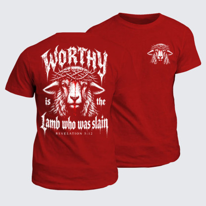 Classic Cotton Tees - Worthy Is the Lamb Who Was Slain – Revelation 5:12