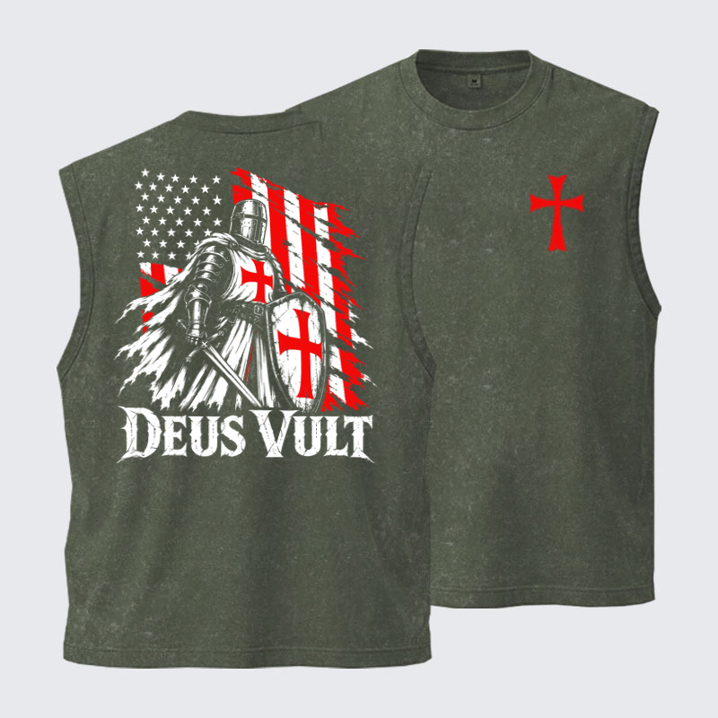 Washed Tanks - Deus Vult – American Crusader Christian Knight