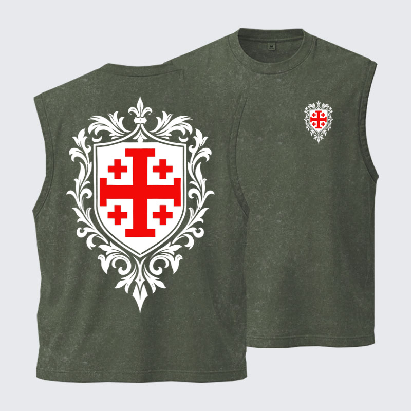 Washed Tanks - Jerusalem Cross Heraldic Crest