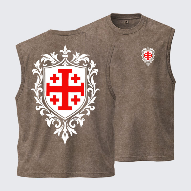 Washed Tanks - Jerusalem Cross Heraldic Crest