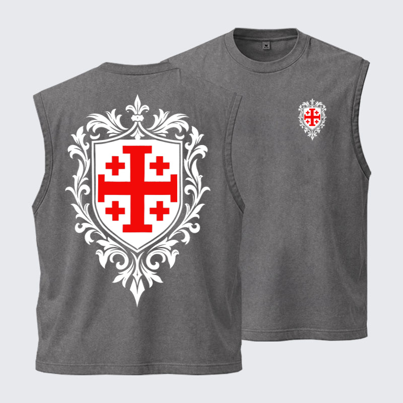 Washed Tanks - Jerusalem Cross Heraldic Crest