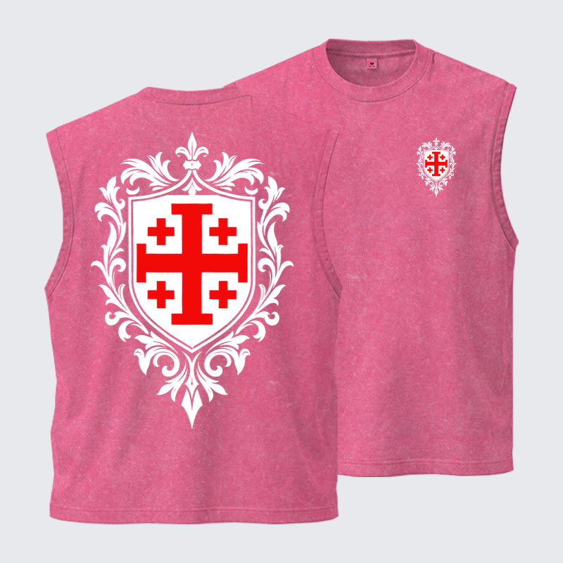 Washed Tanks - Jerusalem Cross Heraldic Crest