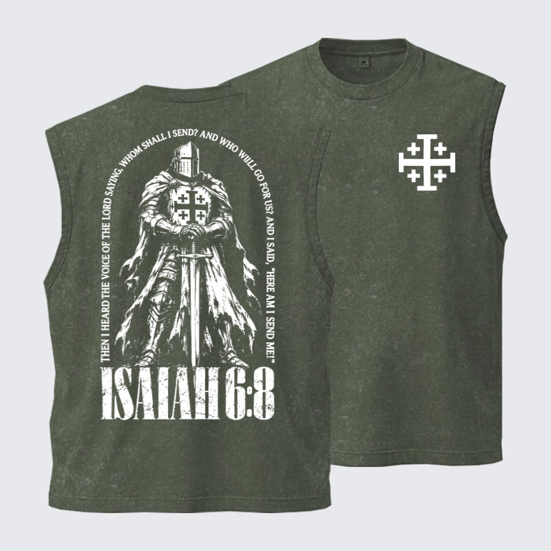 Washed Tanks - Here I Am Send Me Isaiah 6:8 Christian Warrior