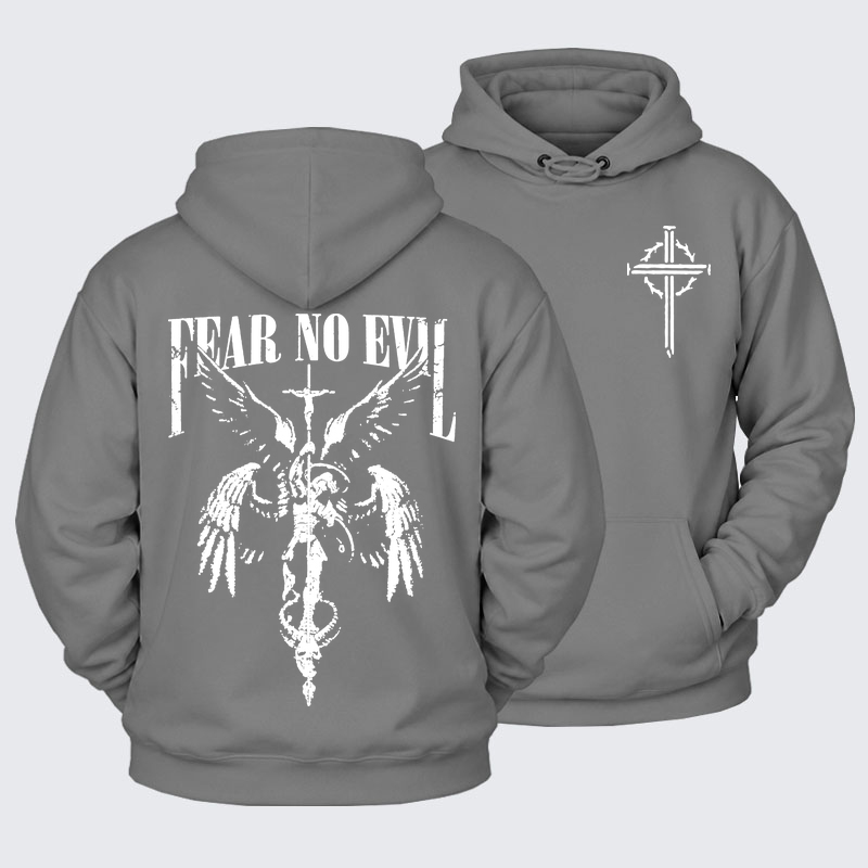 Plush Fleece-Lined Hoodie - Fear No Evil