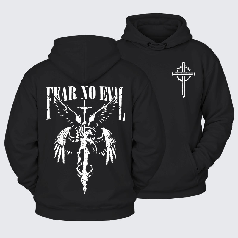 Plush Fleece-Lined Hoodie - Fear No Evil