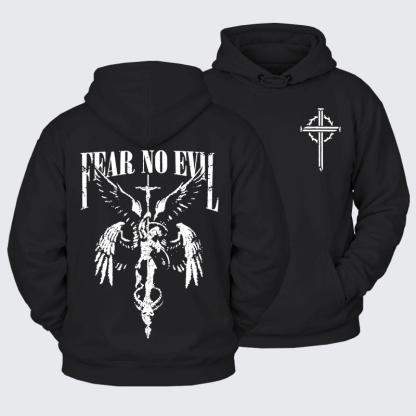 Plush Fleece-Lined Hoodie - Fear No Evil