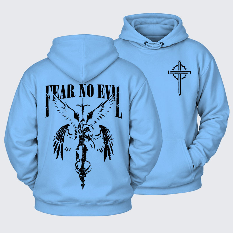Plush Fleece-Lined Hoodie - Fear No Evil