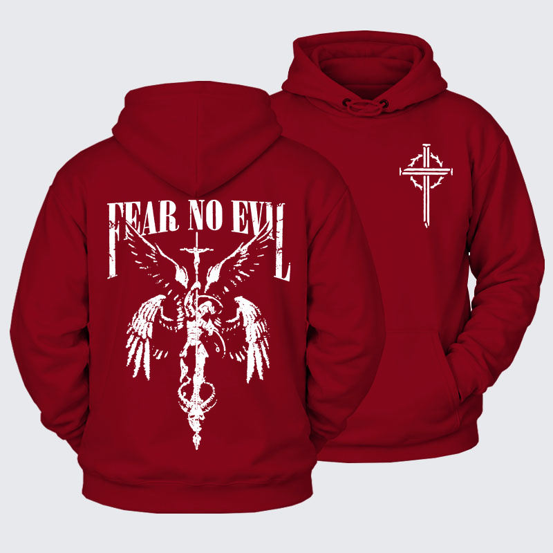 Plush Fleece-Lined Hoodie - Fear No Evil