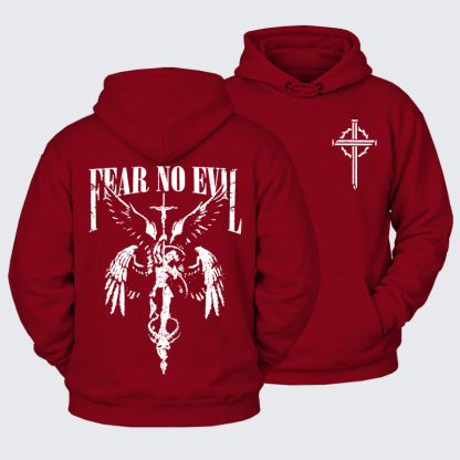 Plush Fleece-Lined Hoodie - Fear No Evil