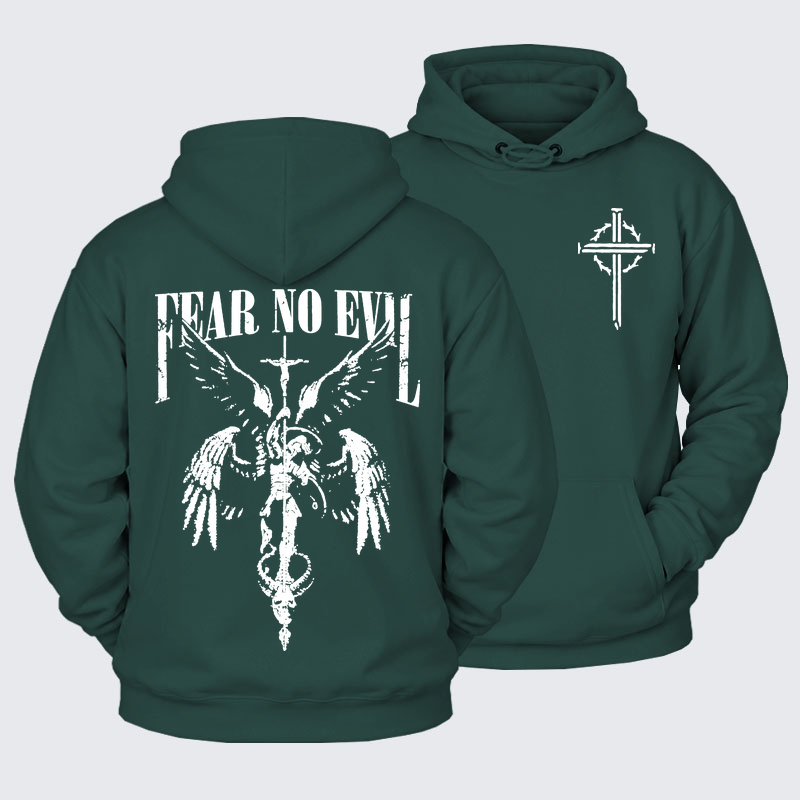 Plush Fleece-Lined Hoodie - Fear No Evil