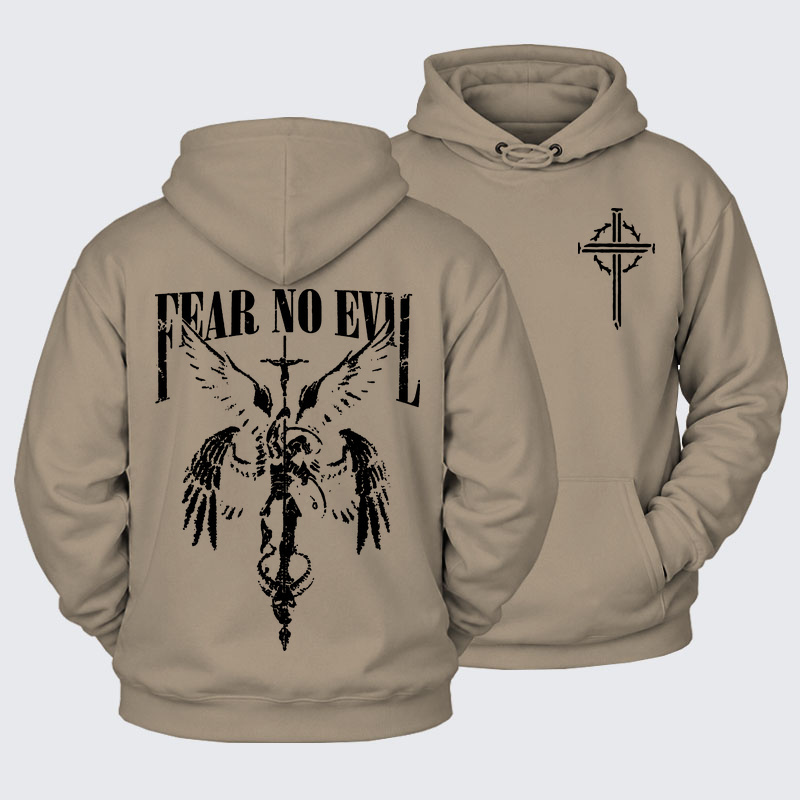 Plush Fleece-Lined Hoodie - Fear No Evil