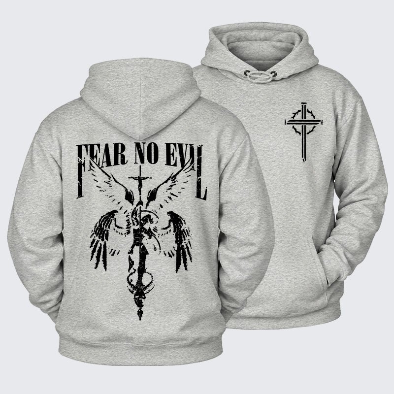 Plush Fleece-Lined Hoodie - Fear No Evil