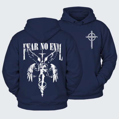 Plush Fleece-Lined Hoodie - Fear No Evil