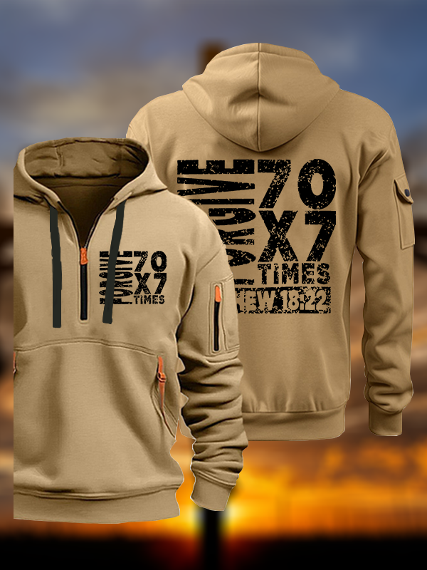 Forgive 70X7 Times Jesus God Christian Zipper Hoodies