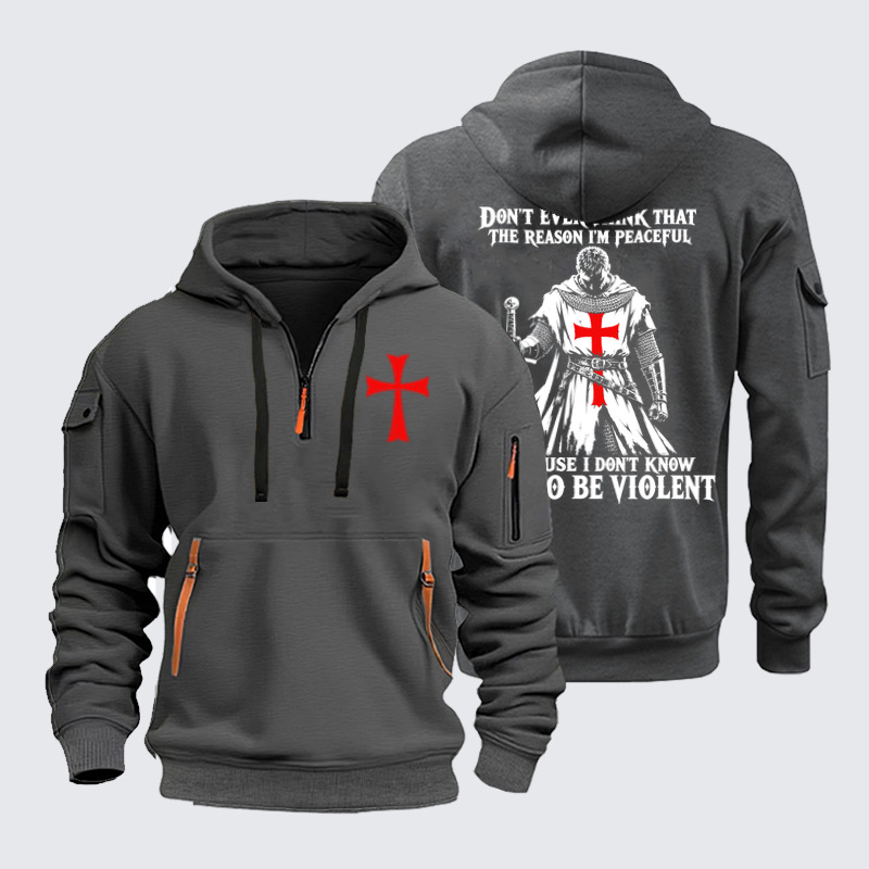 Zipper Hoodies Ave Christus Rex –Don’t Mistake My Peace for Weakness – Christian Warrior