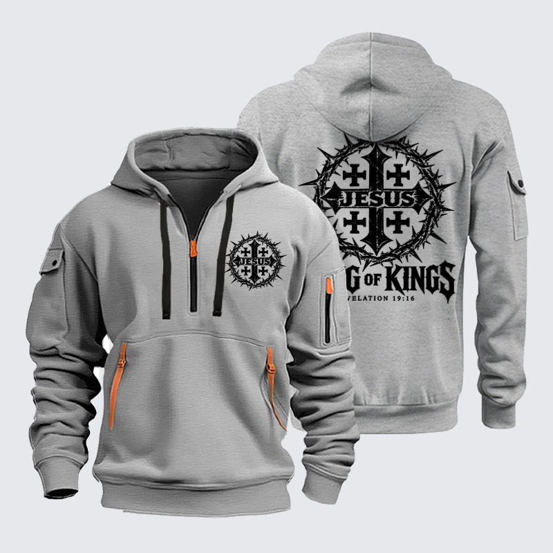 Zipper Hoodies – King of Kings – Jerusalem Cross