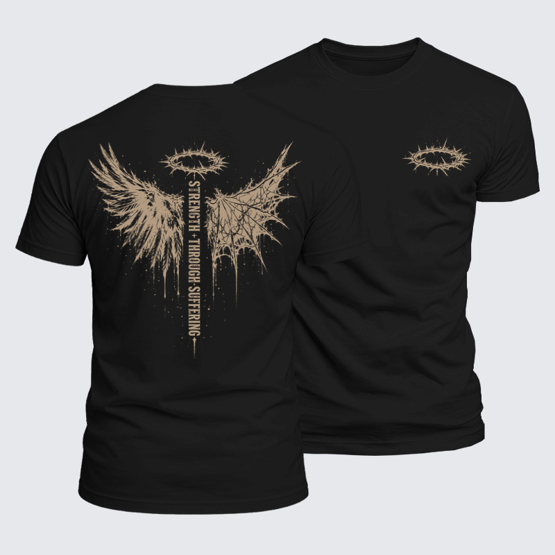 Luxe Mercerized Cotton Tee -Strength Through Suffering – Crown of Thorns