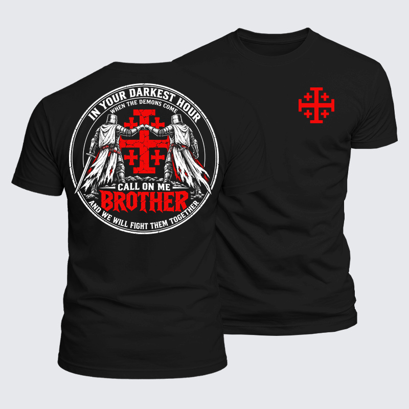 Luxe Mercerized Cotton Tee - Call On Me Brother – Knights of Faith