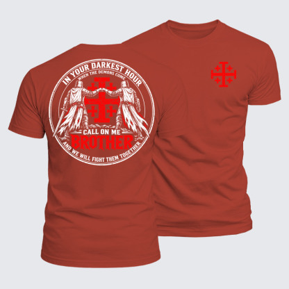 Luxe Mercerized Cotton Tee - Call On Me Brother – Knights of Faith