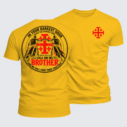 Luxe Mercerized Cotton Tee - Call On Me Brother – Knights of Faith