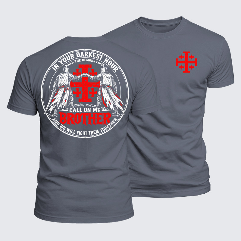 Luxe Mercerized Cotton Tee - Call On Me Brother – Knights of Faith