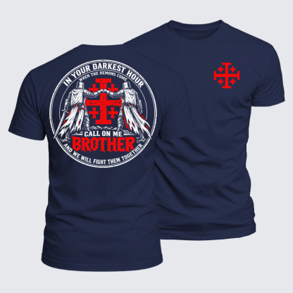 Luxe Mercerized Cotton Tee - Call On Me Brother – Knights of Faith