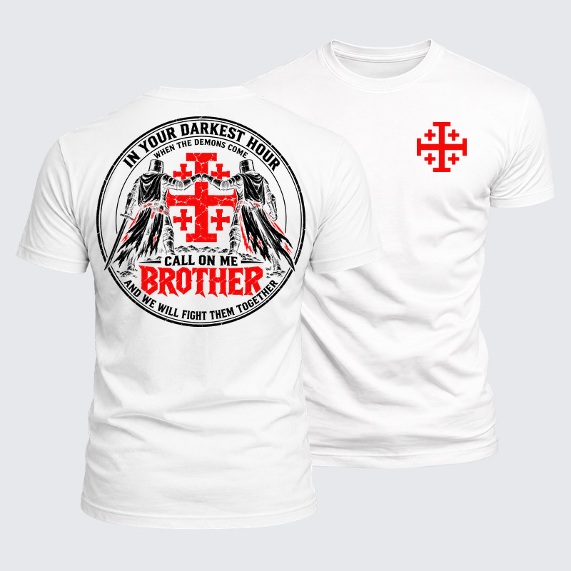 Luxe Mercerized Cotton Tee - Call On Me Brother – Knights of Faith