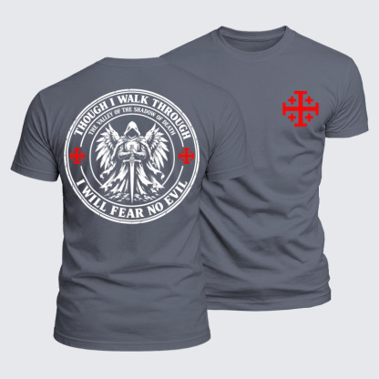 Luxe Mercerized Cotton Tee -Even Though I Walk Through The Valley Of The Shadow Of Death, I Fear No Evil