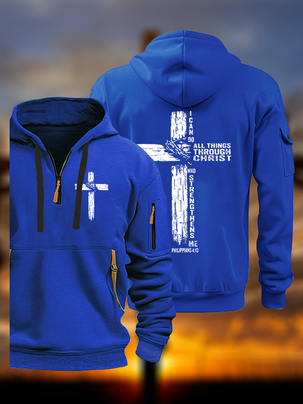 I Can Do All Things THrough Christ Jesus God Christian Zipper Hoodies