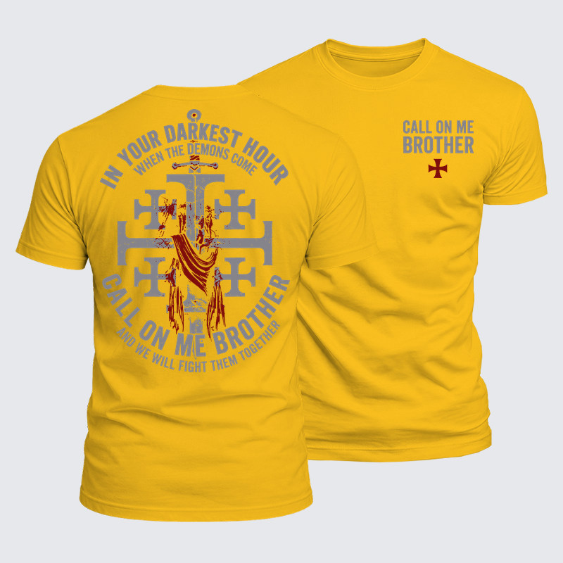 [Copy]Luxe Mercerized Cotton Tee - Call On Me Brother – Knights of Faith