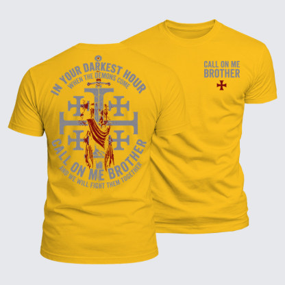 [Copy]Luxe Mercerized Cotton Tee - Call On Me Brother – Knights of Faith