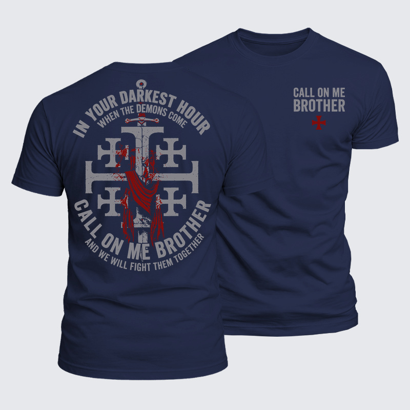 [Copy]Luxe Mercerized Cotton Tee - Call On Me Brother – Knights of Faith
