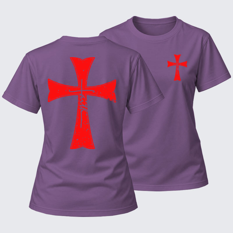 Women's T-shirts   -  Knights Templar Crusader Cross Faith   