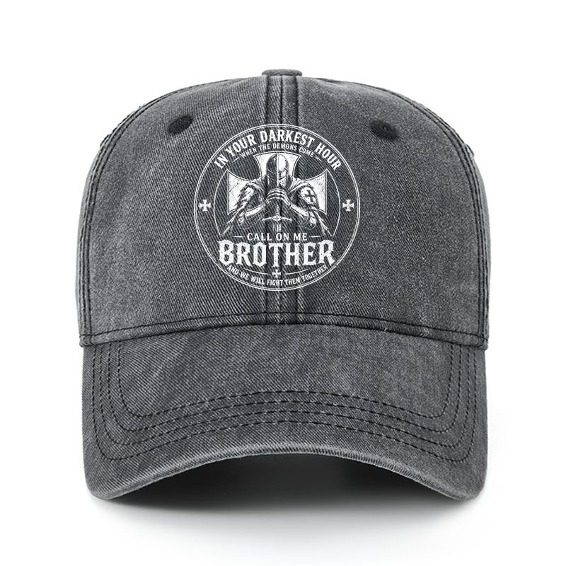Heritage Washed Cap - Call On Me Brother – Knights of Faith