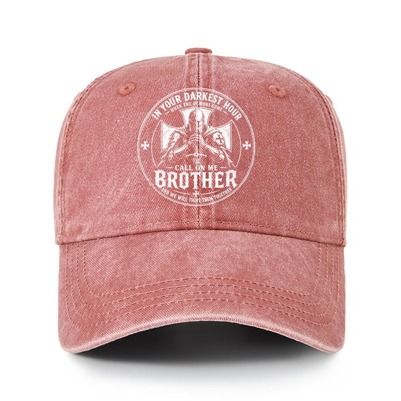 Heritage Washed Cap - Call On Me Brother – Knights of Faith