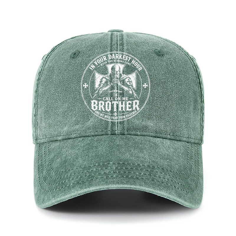 Heritage Washed Cap - Call On Me Brother – Knights of Faith