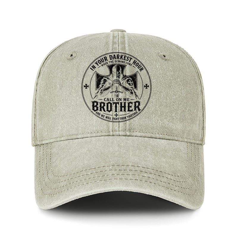 Heritage Washed Cap - Call On Me Brother – Knights of Faith