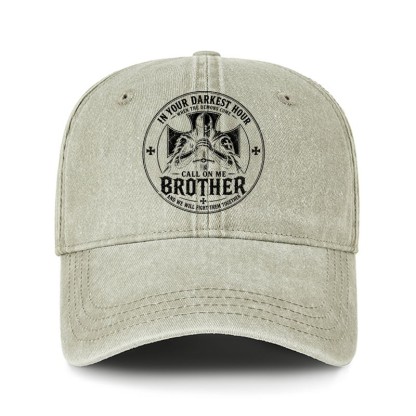 Heritage Washed Cap - Call On Me Brother – Knights of Faith