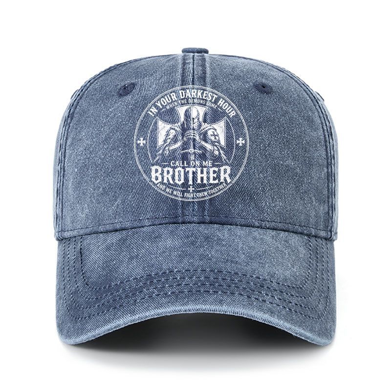 Heritage Washed Cap - Call On Me Brother – Knights of Faith