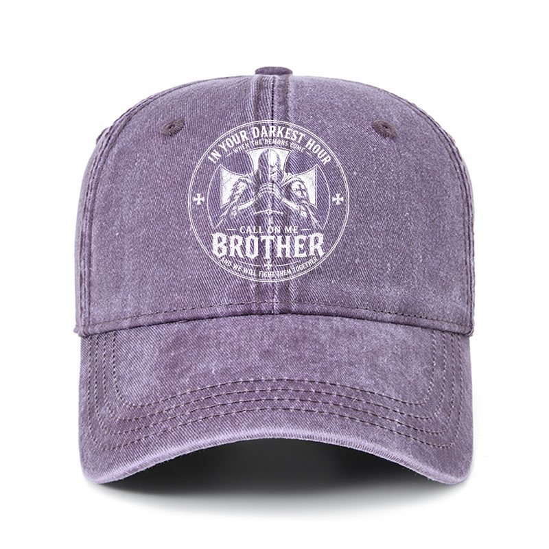 Heritage Washed Cap - Call On Me Brother – Knights of Faith