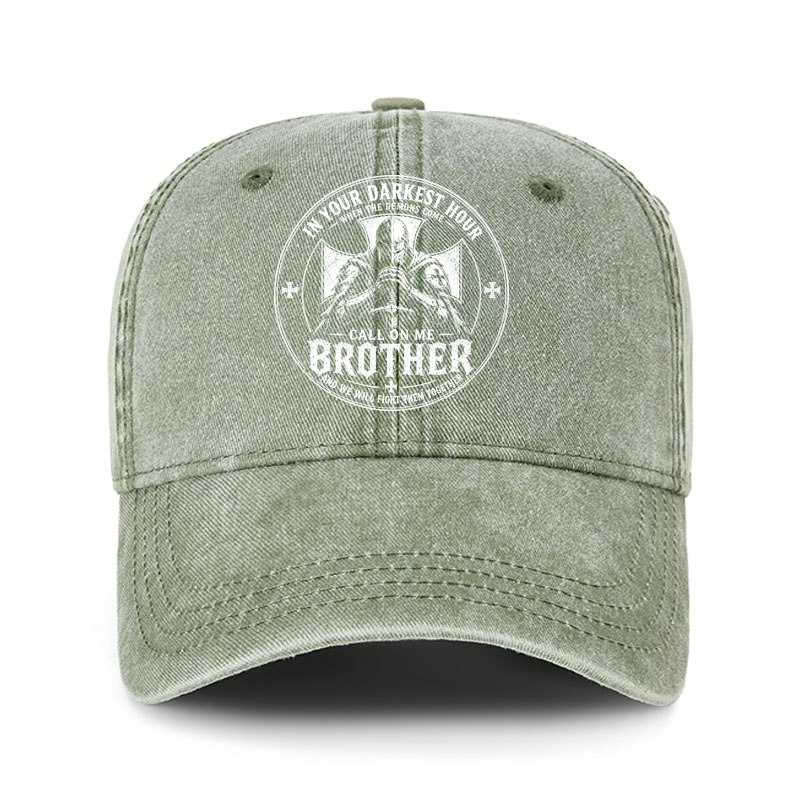 Heritage Washed Cap - Call On Me Brother – Knights of Faith