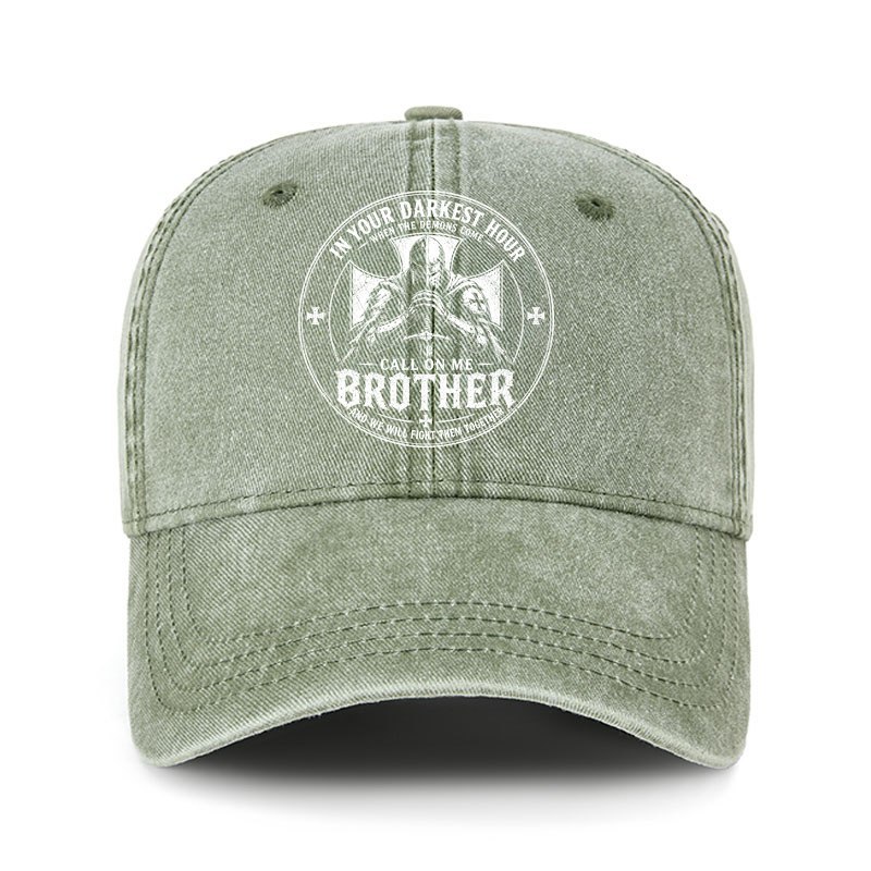 Heritage Washed Cap - Call On Me Brother – Knights of Faith