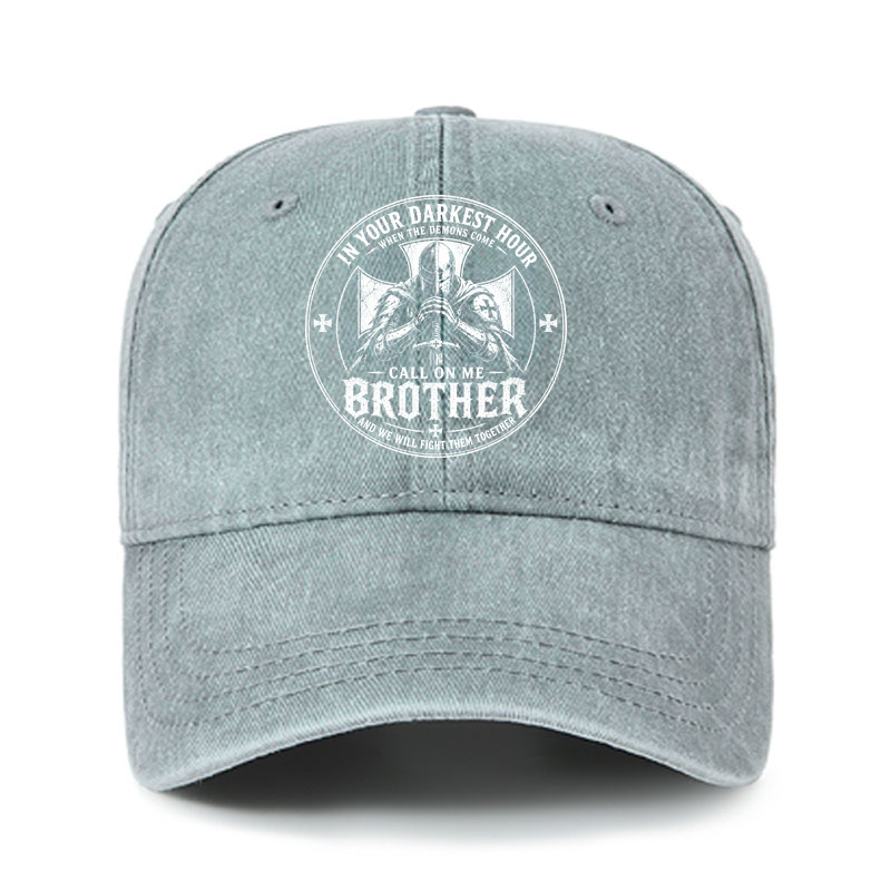Heritage Washed Cap - Call On Me Brother – Knights of Faith
