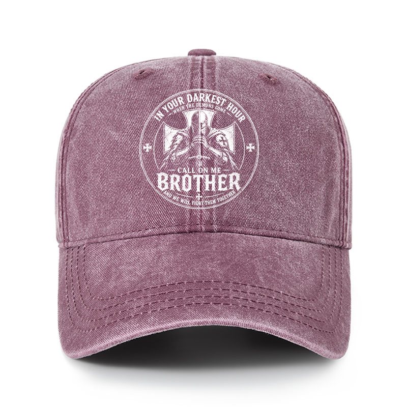 Heritage Washed Cap - Call On Me Brother – Knights of Faith