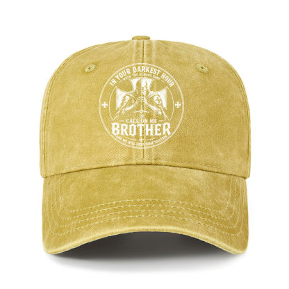 Heritage Washed Cap - Call On Me Brother – Knights of Faith